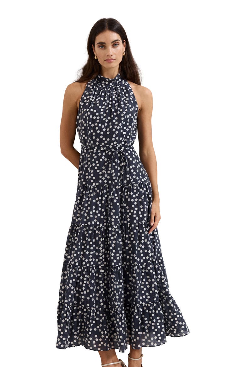 Nita Navy Spot Maxi, Alternate, color, Navy