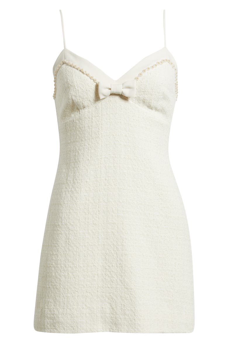 Florencio Tweed Minidress, Alternate, color, CREAM