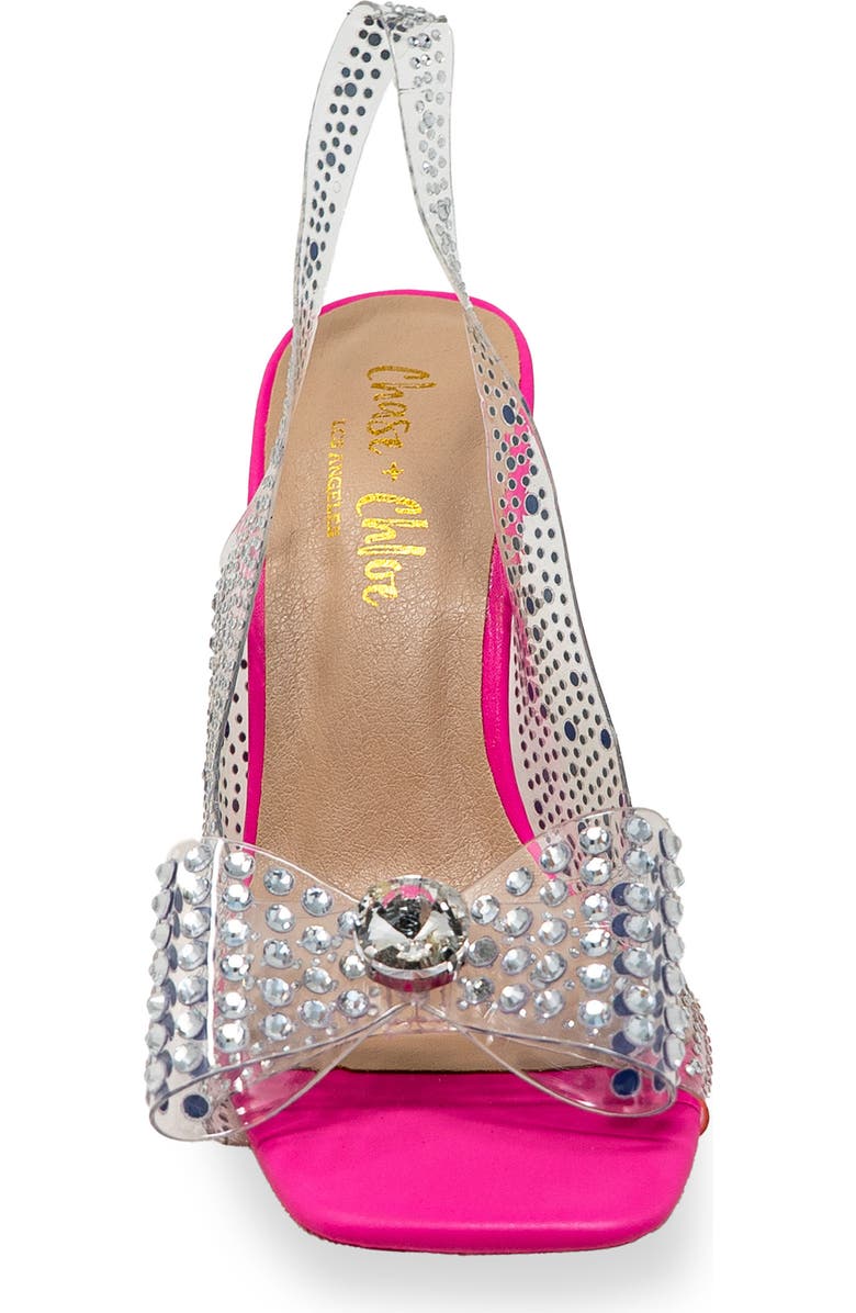 CHASE AND CHLOE Gypsy Crystal Embellished Slingback Sandal, Alternate, color, Fuchsia