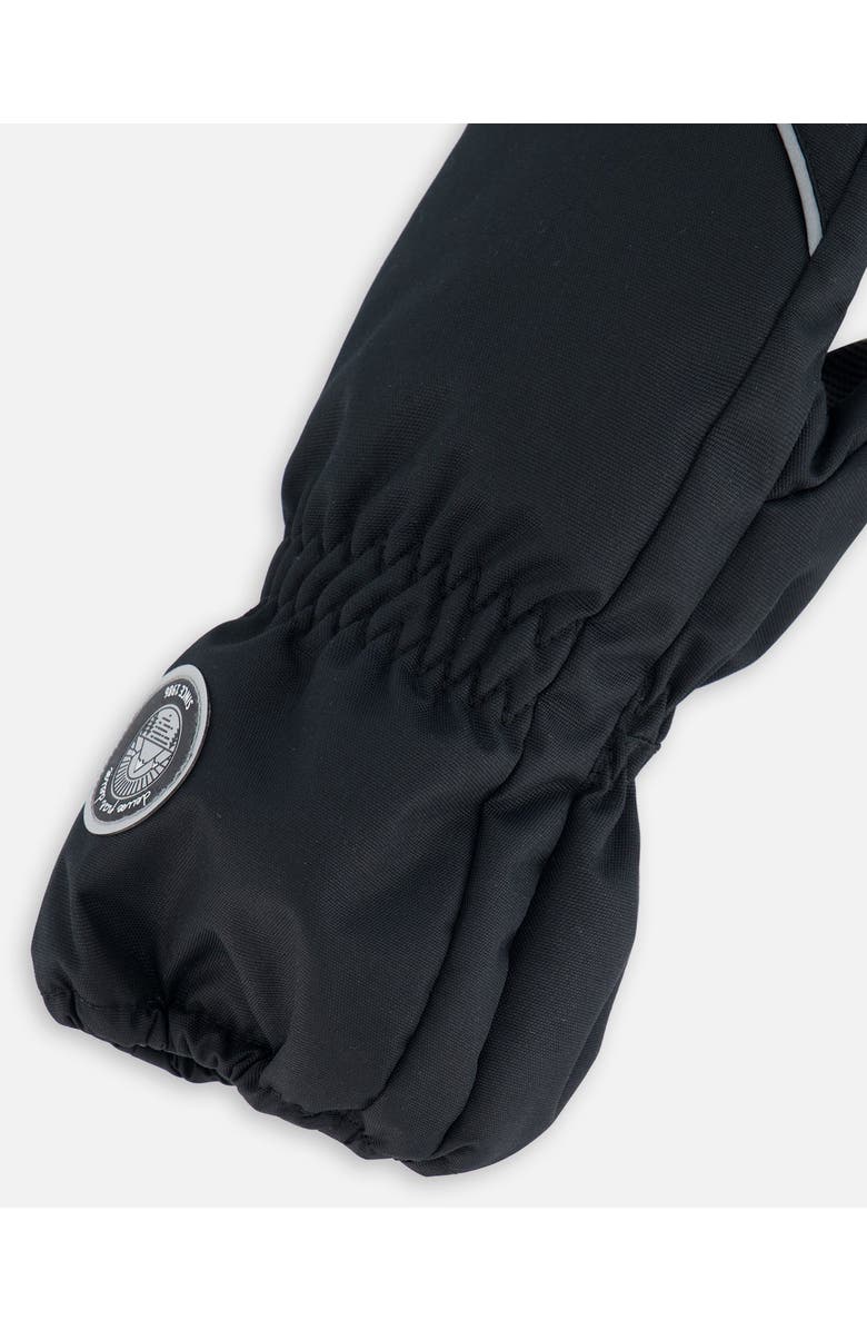 Deux par Deux Kids Unisex Solid Mittens Black, Alternate, color, Anthracite