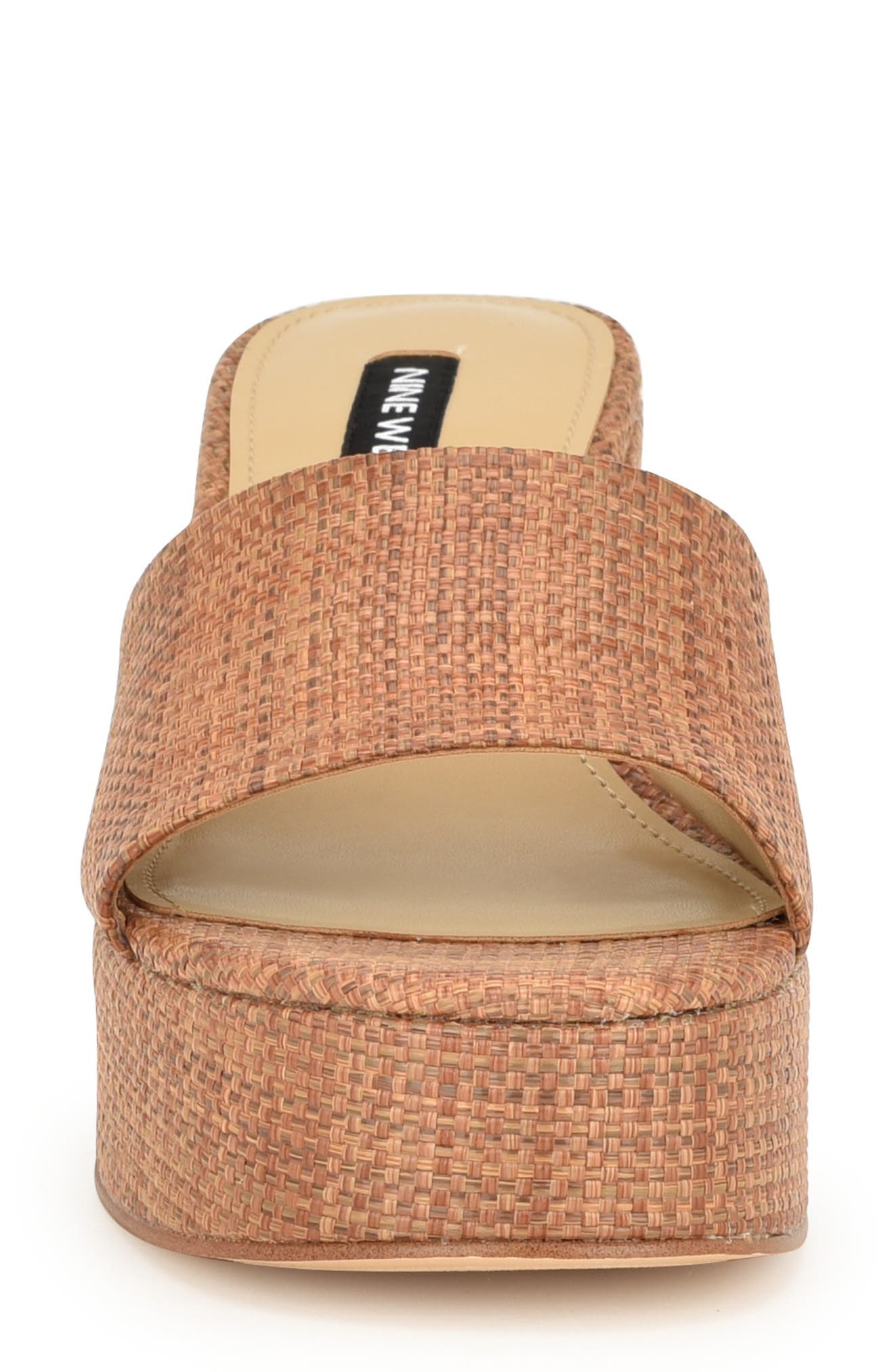 Nine West Boone Platform Slide Sandal, Alternate, color, Dark Brown