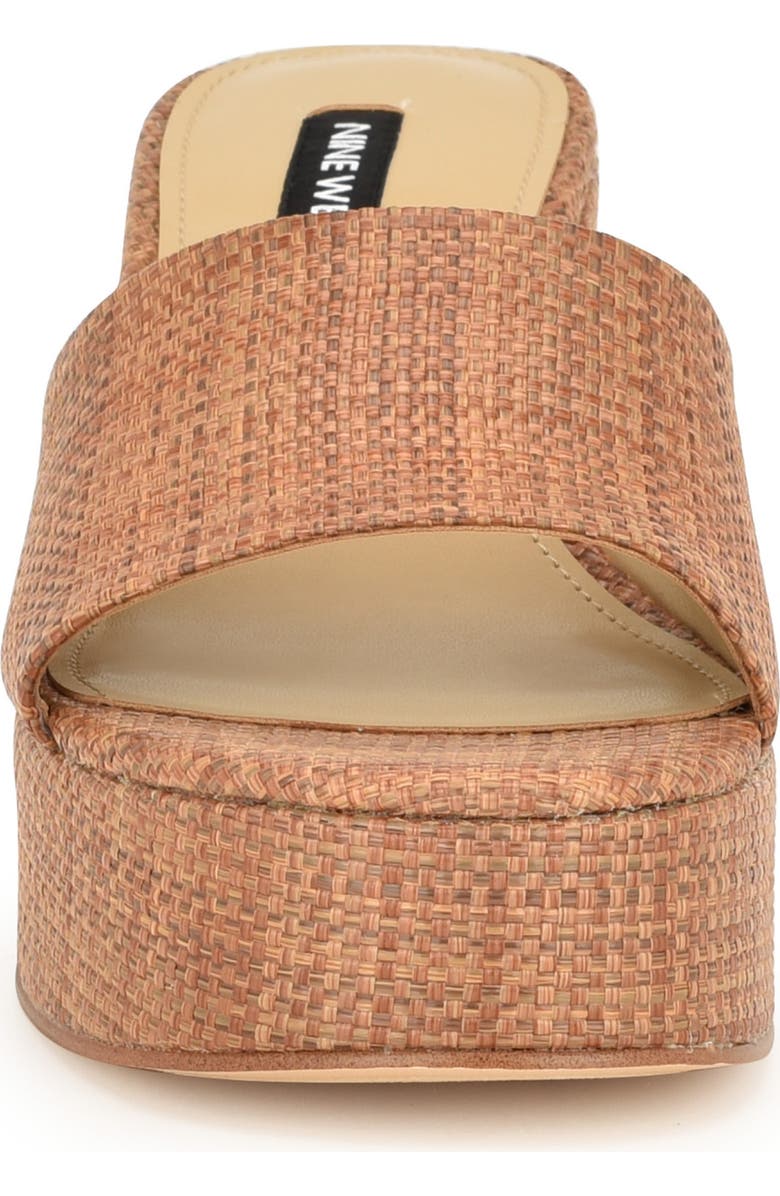 Nine West Boone Platform Slide Sandal, Alternate, color, Dark Brown