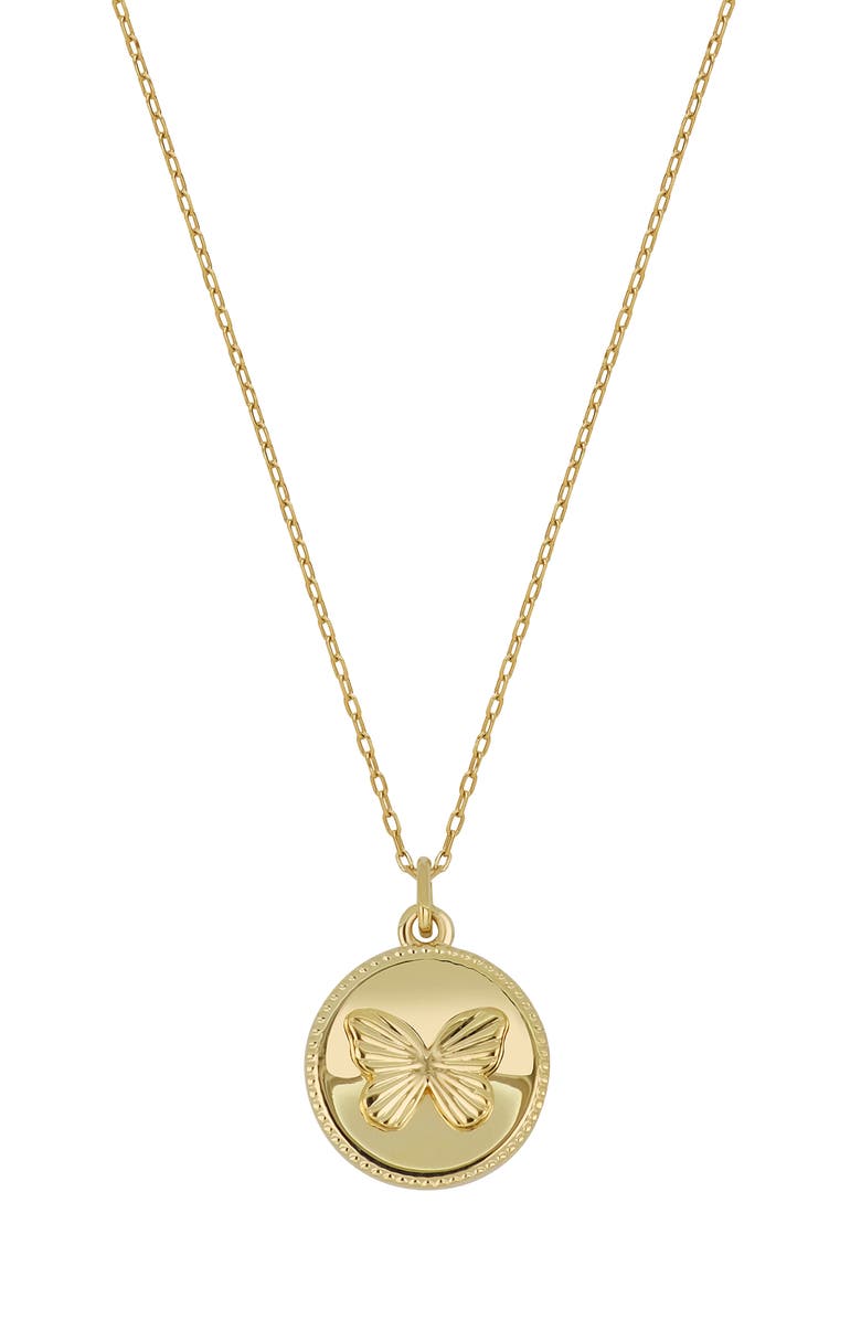 Bony Levy 14K Gold Butterfly Medallion Pendant Necklace, Main, color, 14K Yellow Gold