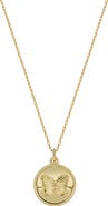 Bony Levy 14K Gold Butterfly Medallion Pendant Necklace