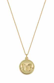 Bony Levy 14K Gold Butterfly Medallion Pendant Necklace