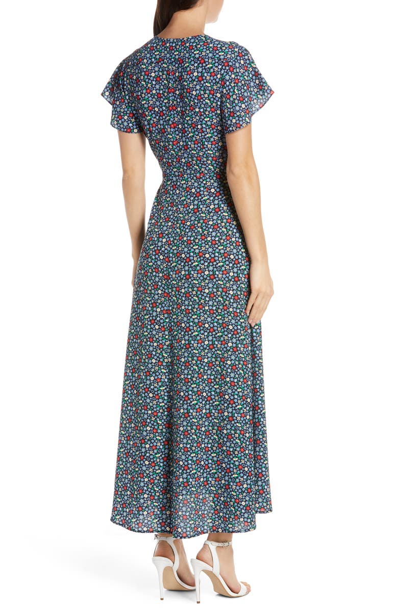 French Connection Eden Frances Drape Slit Dress, Alternate, color, 