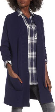 BP. Rib Trim Long Cardigan