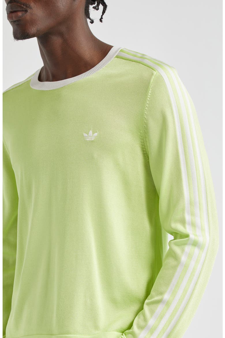 x Wales Bonner 3-Stripes Long Sleeve T-Shirt, Alternate, color, SEMI FROZEN YELLOW/CHALK WHITE