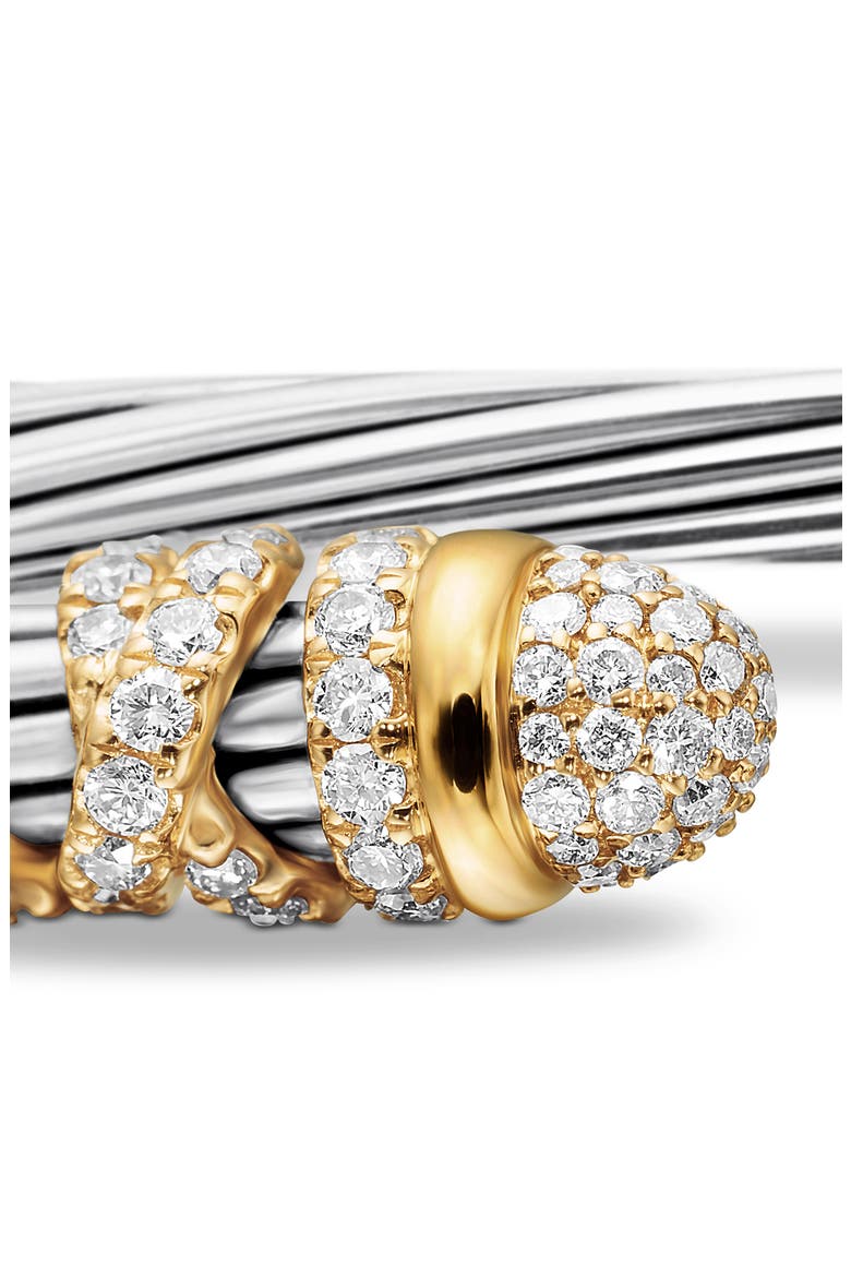 Helena Bracelet in Sterling Silver with 18K Gold & Diamonds, 4mm, Alternate, color, GOLD/ SILVER/ DIAMOND