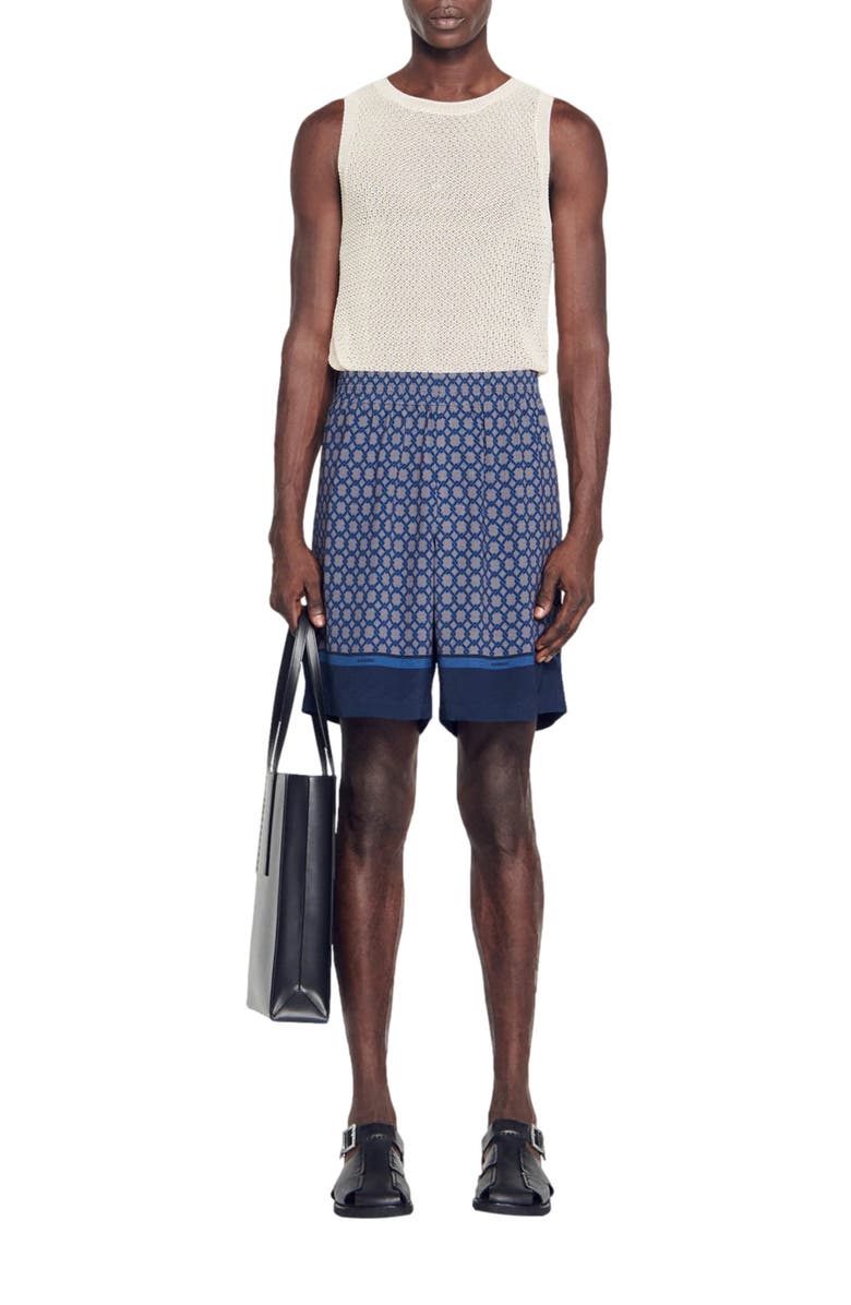 SANDRO Fence Bermuda Shorts, Alternate, color, 