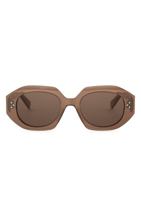 サングラス CELINE brown nose sunglasses Sunglasses CELINE Maxi Metal Triomphe Mask CL40283U Frame