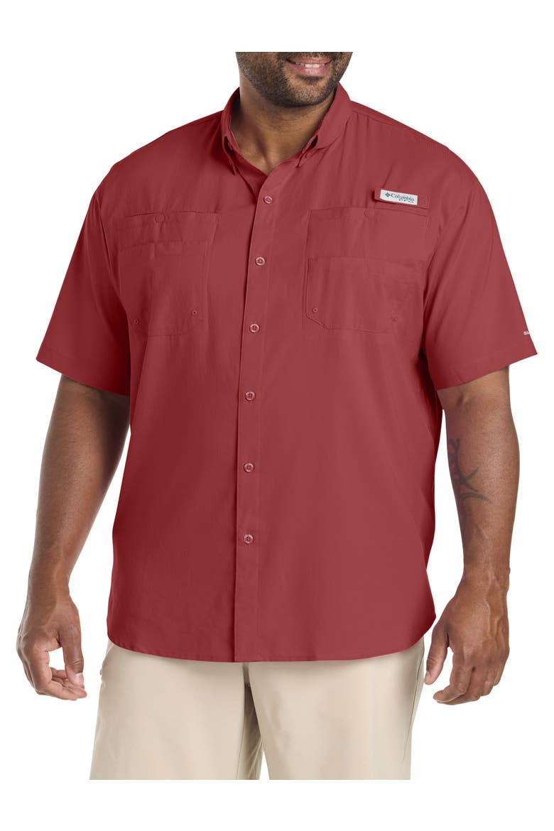 Big & Tall PFG Tamiami II Sport Shirt, Main, color, BEET