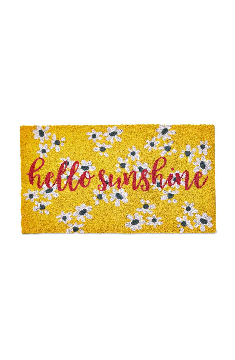 tag Hello Sunshine PVC Coir Door Mat Everyday Multicolor Doormat, Main, color, Multicolored