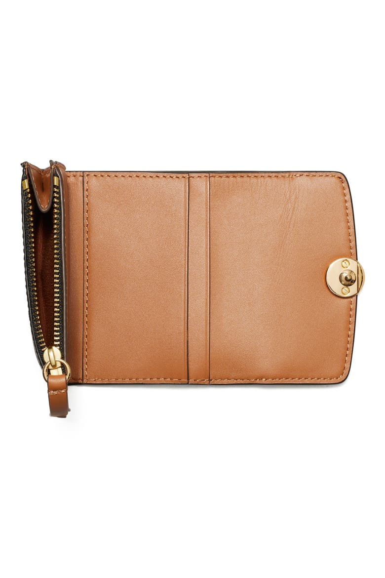 Romy French Flap Leather Wallet, Alternate, color, BLACK