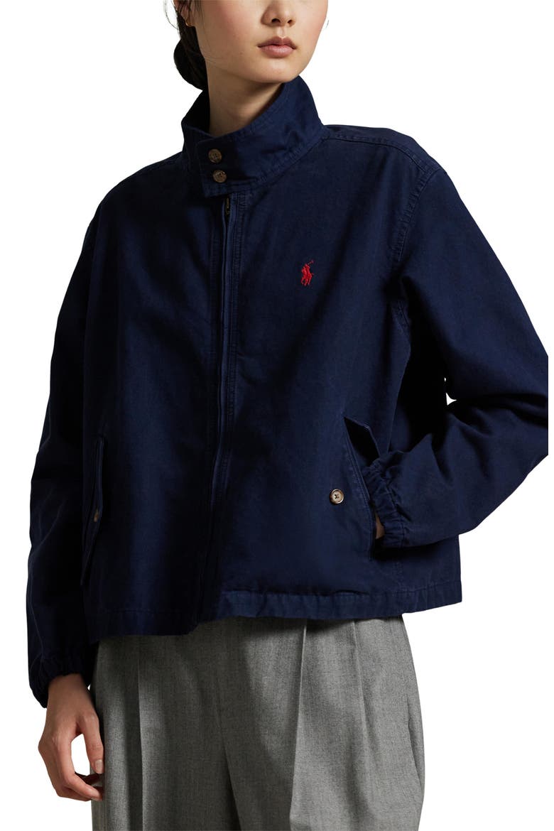 Cotton Canvas Zip Jacket (Women) | Nordstrom