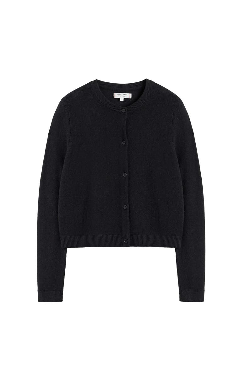 Cloud Cashmere Open Cardigan, Alternate, color, Black