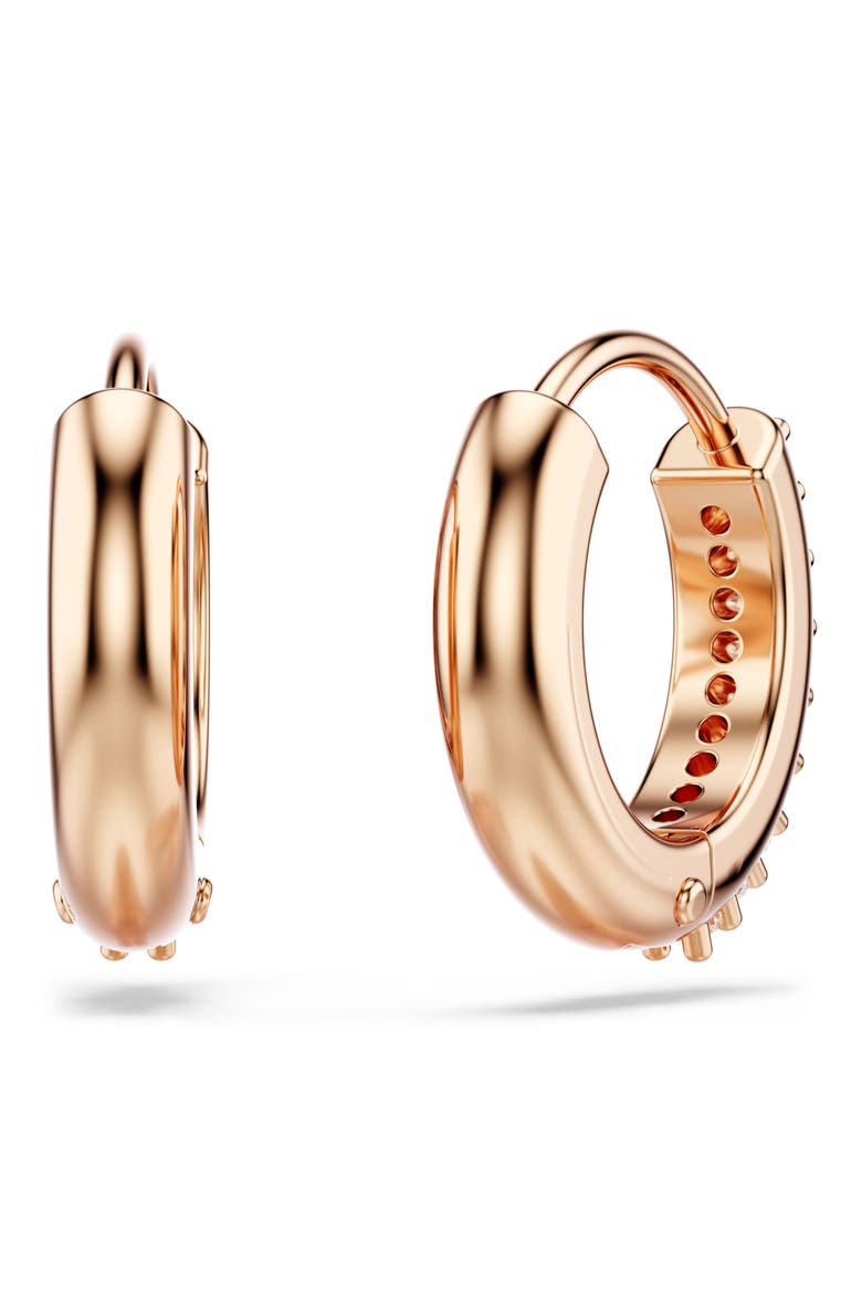 Matrix Mini Hoop Earrings, Alternate, color, ROSE GOLD