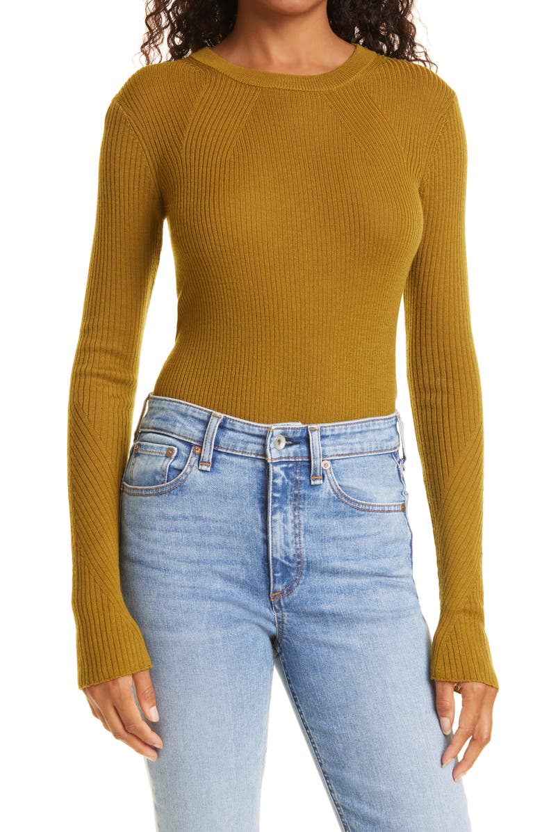 rag & bone Emory Merino Wool Crewneck Sweater, Main, color,