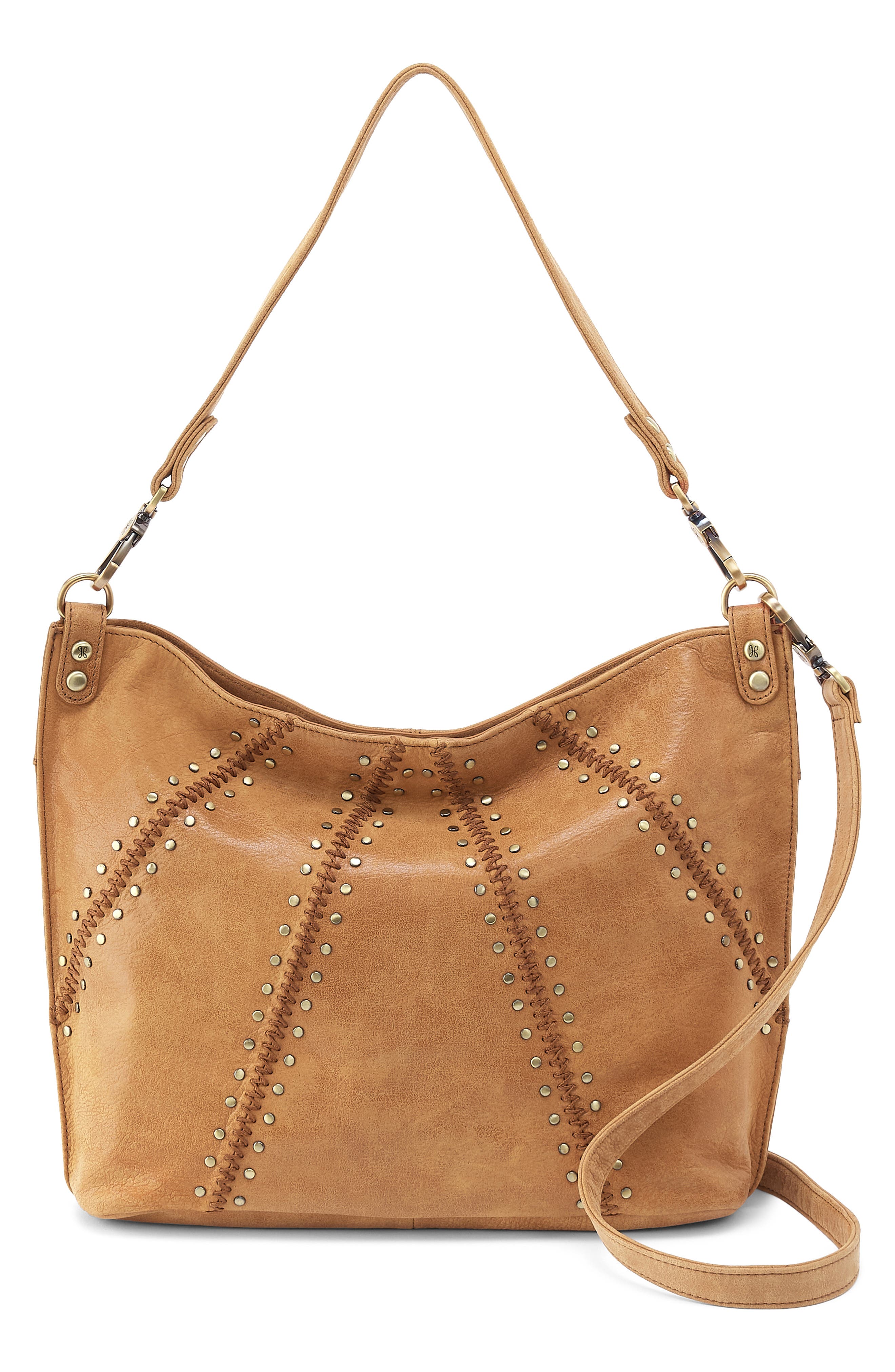 HOBO Pier Leather Shoulder Bag, Main, color, Whiskey