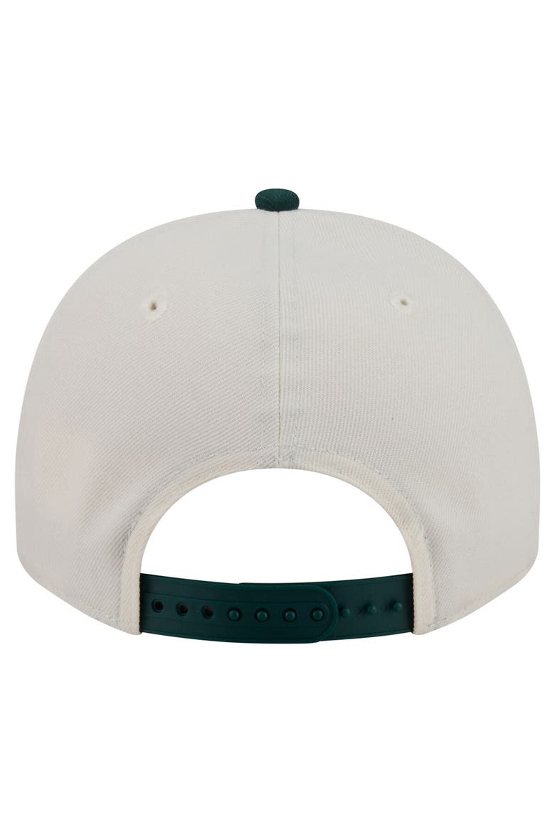 Men's New Era  Cream/Dark Green Philadelphia Phillies Chrome A-Frame 9FIFTY Snapback Hat, Alternate, color, Cream