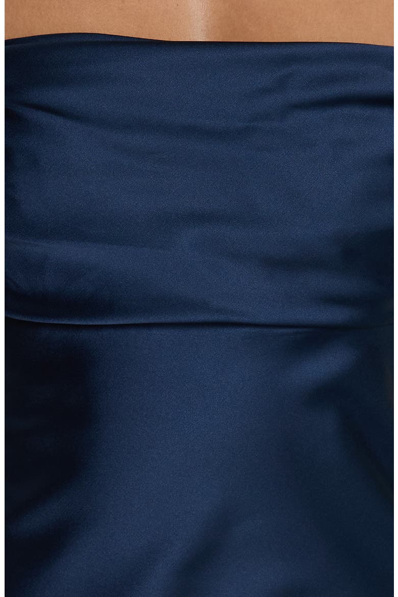 Azura Off the Shoulder Satin Gown, Alternate, color, NAVY