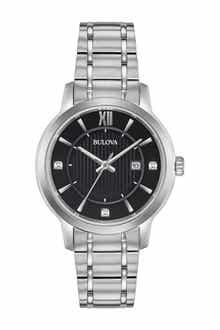 BULOVA Women's Diamond Dial Watch, 32mm - 0.0085 ctw