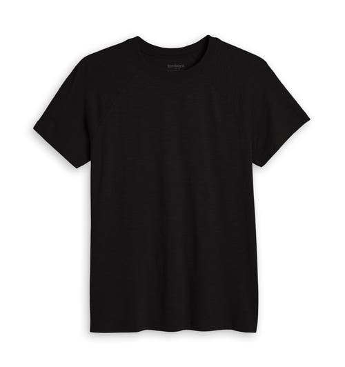 Tomboyx Jersey Slub Raglan Crewneck T-shirt In Black