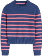 Boden Lucy Stripe Chunky Crop Cotton Sweater
