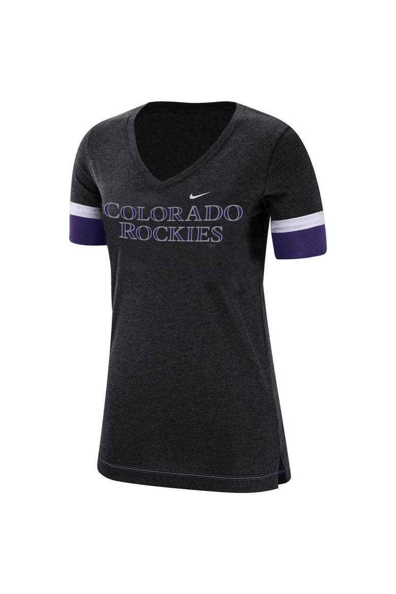 Women's Nike Black Colorado Rockies Mesh V-Neck T-Shirt, Alternate, color, Black