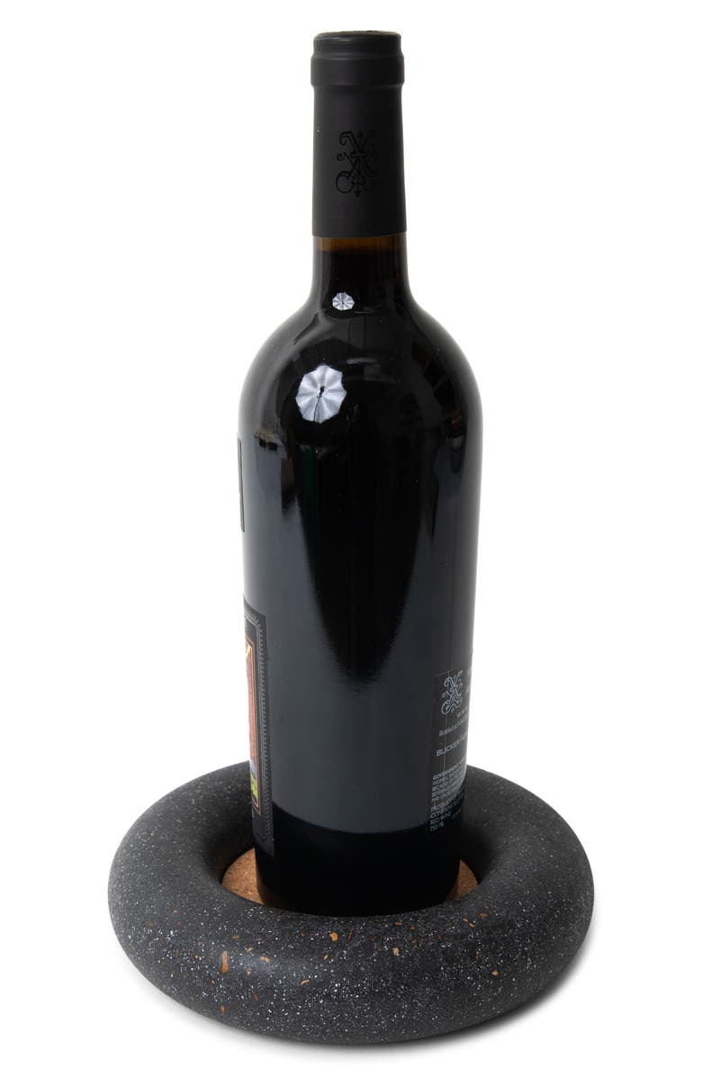 Pretti.Cool Wine Bottle Coaster, Alternate, color, Black Terrazzo