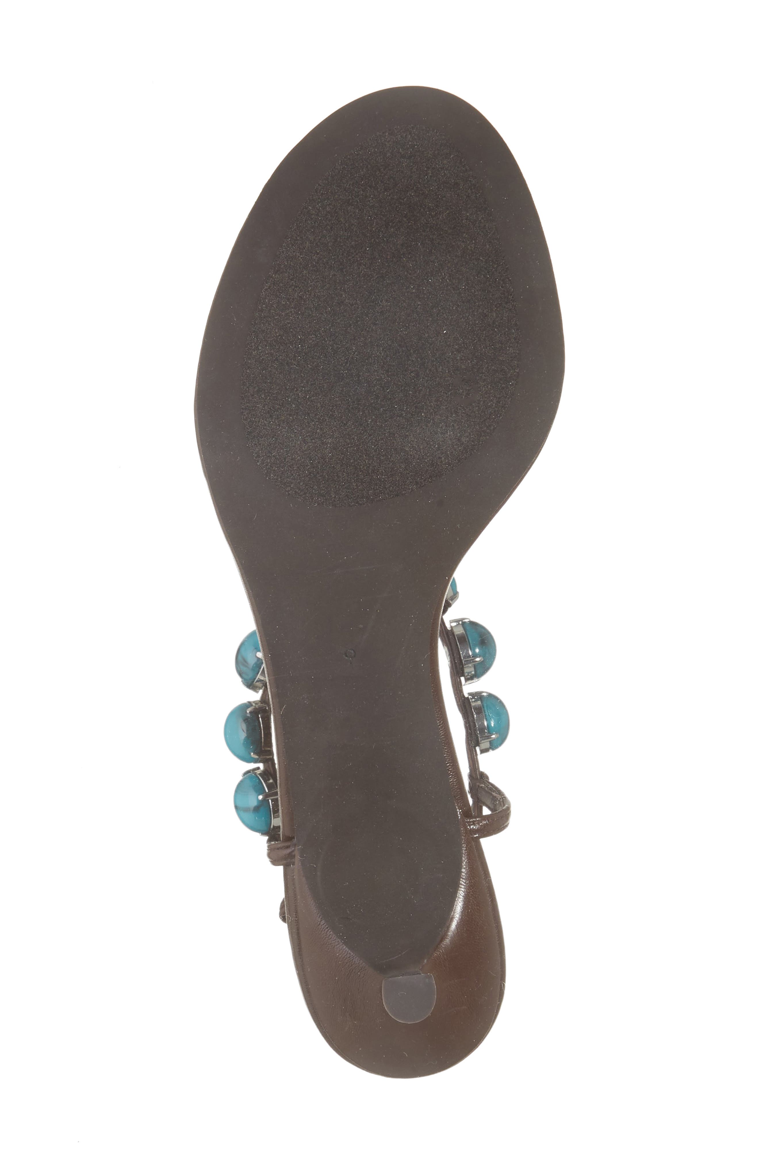 Jeffrey Campbell Embellished Sandal, Alternate, color, Brown Turquoise
