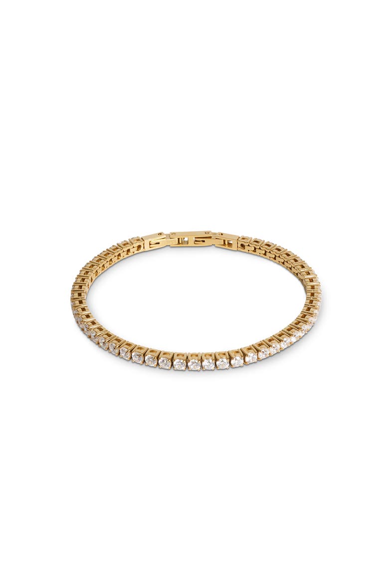 Tennis Bracelet Crystal Bracelet, Main, color, Gold