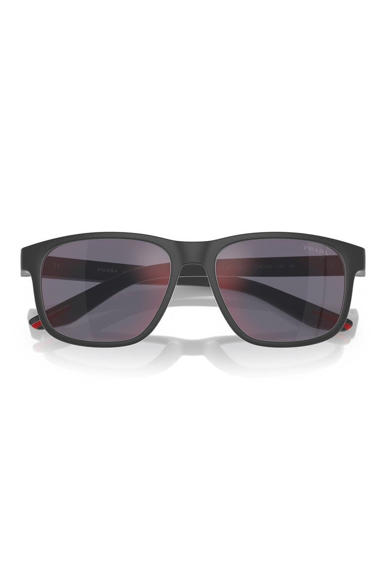 56mm Pillow Sunglasses, Alternate, color, LIGHT GREY GRADIENT