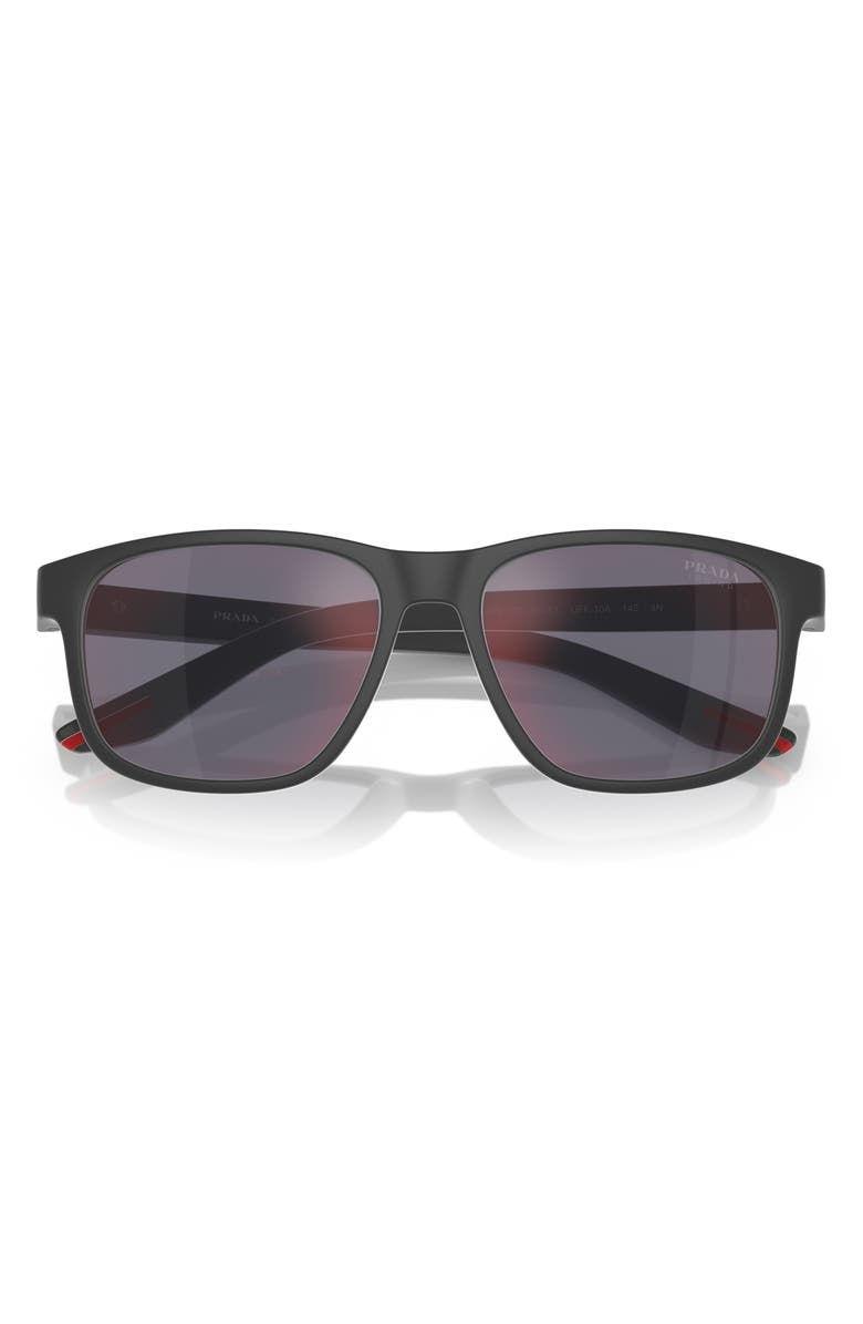 Prada Linea Rossa 56mm Pillow Sunglasses, Alternate, color, Light Grey Gradient