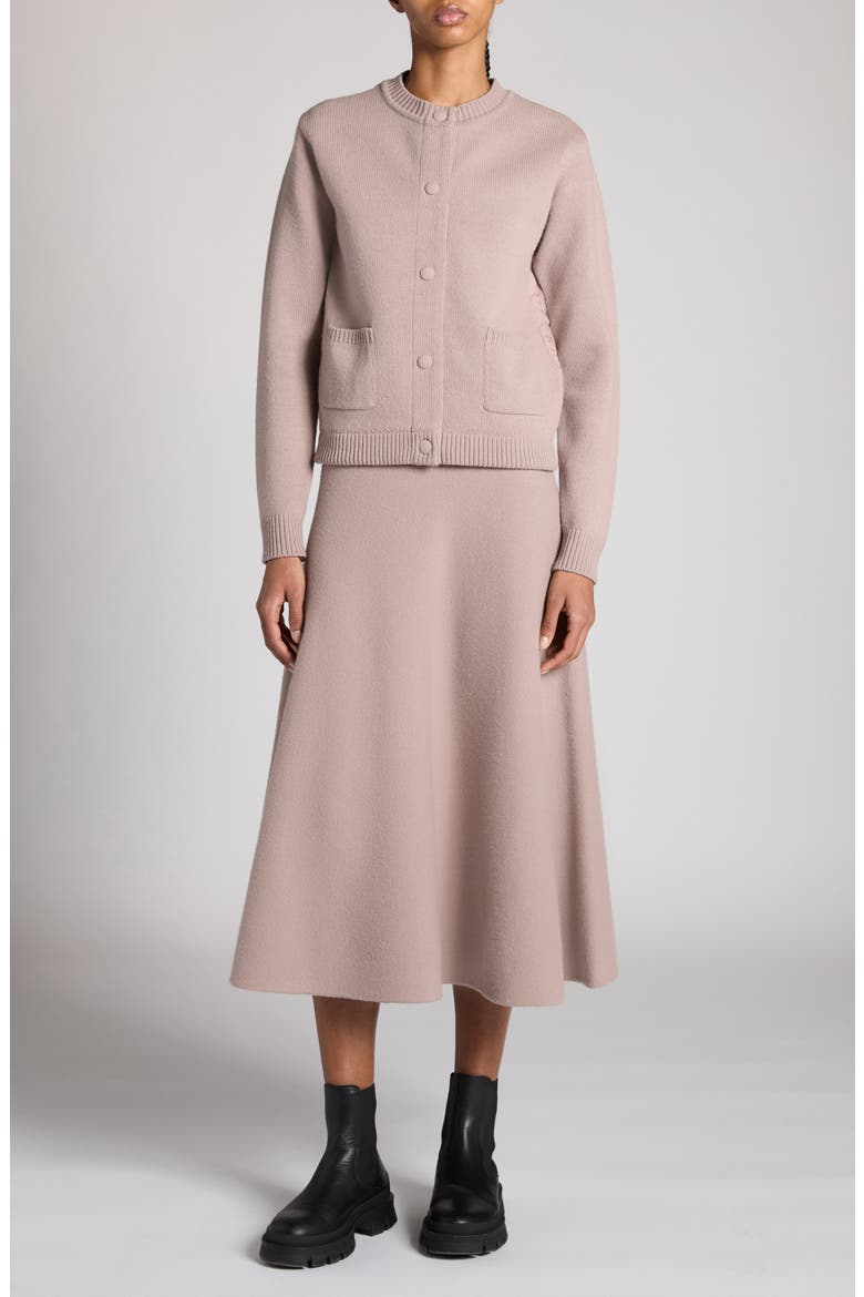 Wool Blend Midi Sweater Skirt, Alternate, color, PINK TAUPE