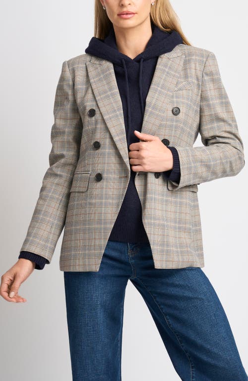 Halogenr Halogen(r) Plaid Double Breasted Blazer In Gray