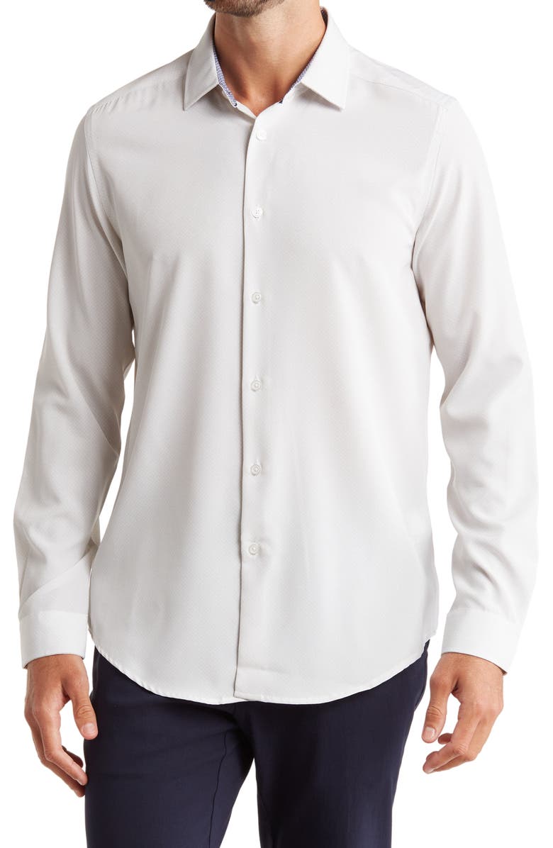 C-LAB NYC Motif 4-Way Stretch Long Sleeve Shirt, Main, color, 