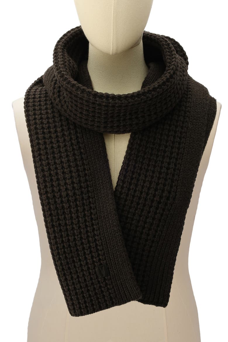 Thermal Knit Scarf, Alternate, color, CARTER GREY