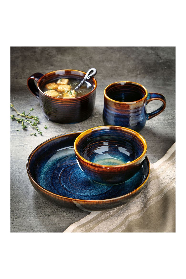 tag Loft Reactive Glaze Serving Bowl Midnight Blue Ceramic | Nordstrom