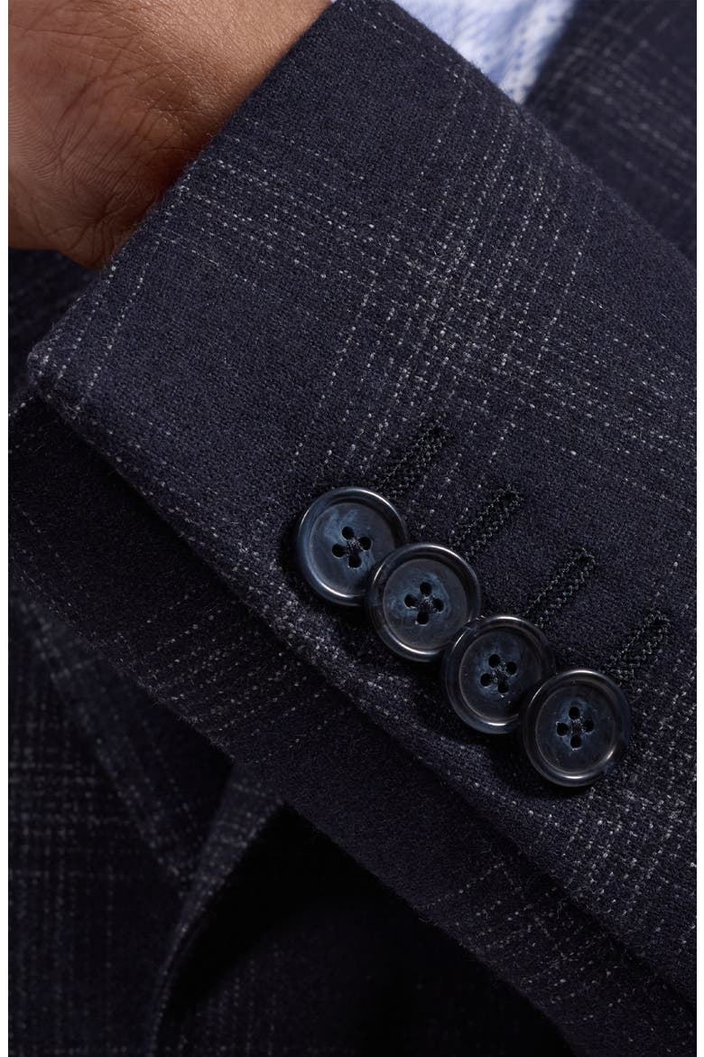 Two-Button Wool Blend Blazer, Alternate, color, NAVY