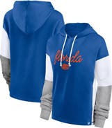 FANATICS Women's Fanatics Branded Royal/White Florida Gators Play It Safe Colorblock Pullover Hoodie