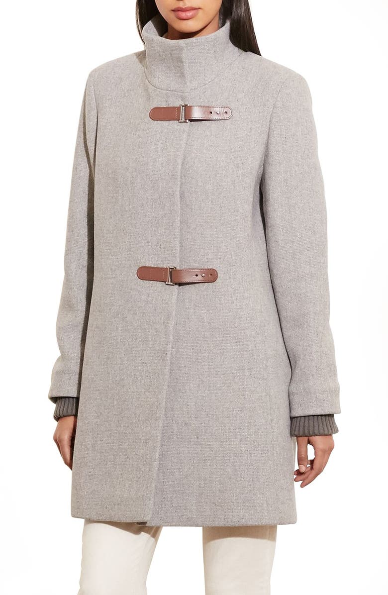 Lauren Ralph Lauren Funnel Neck Wool Coat, Main, color,