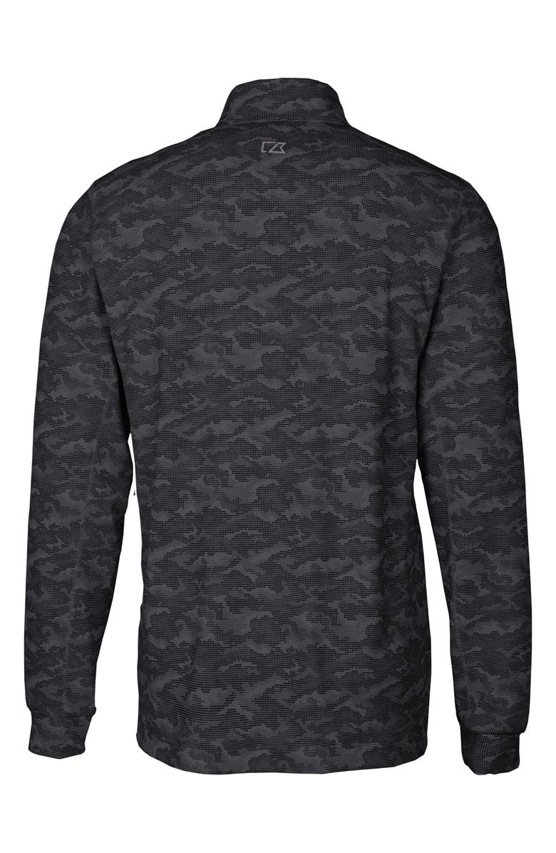 Cutter & Buck Traverse Camo Quarter Zip Pullover, Alternate, color, Black