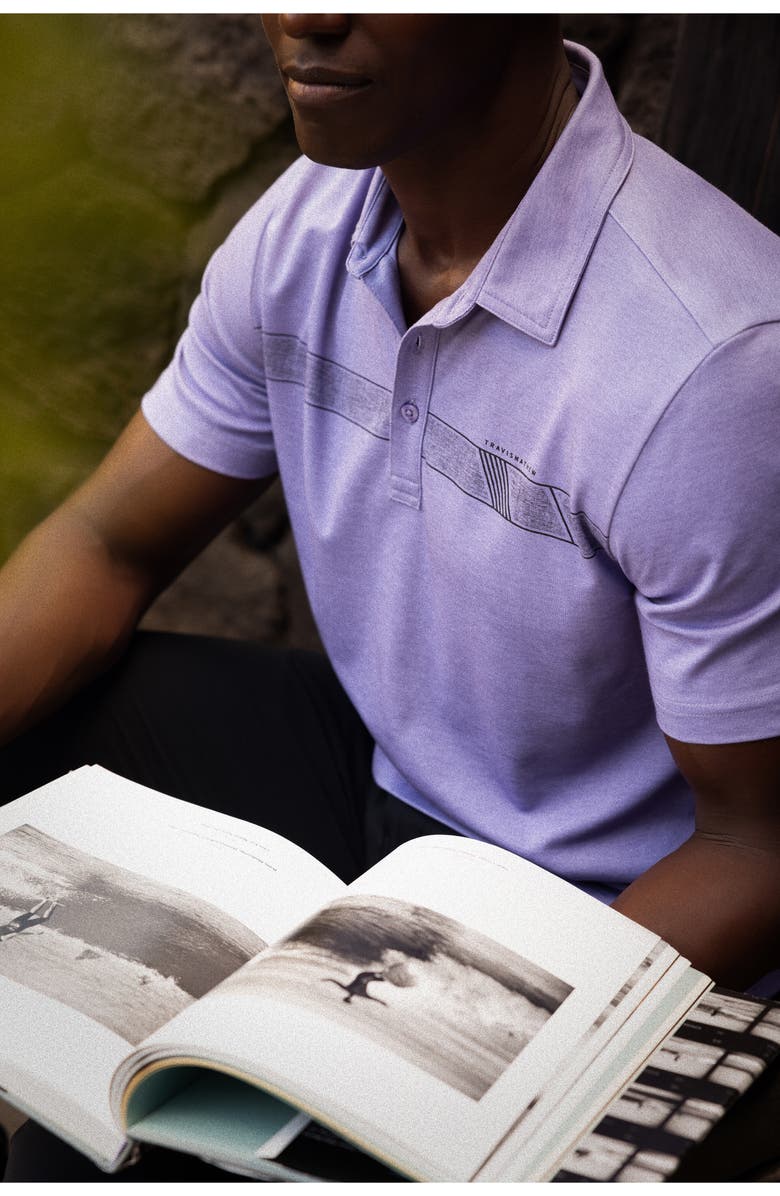 TravisMathew Ukulele Sunrise Piqué Polo, Alternate, color, Heather Imperial