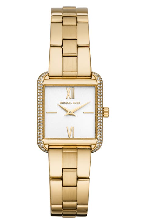 Lake Crystal Embellished Bracelet Strap Watch, 24mm