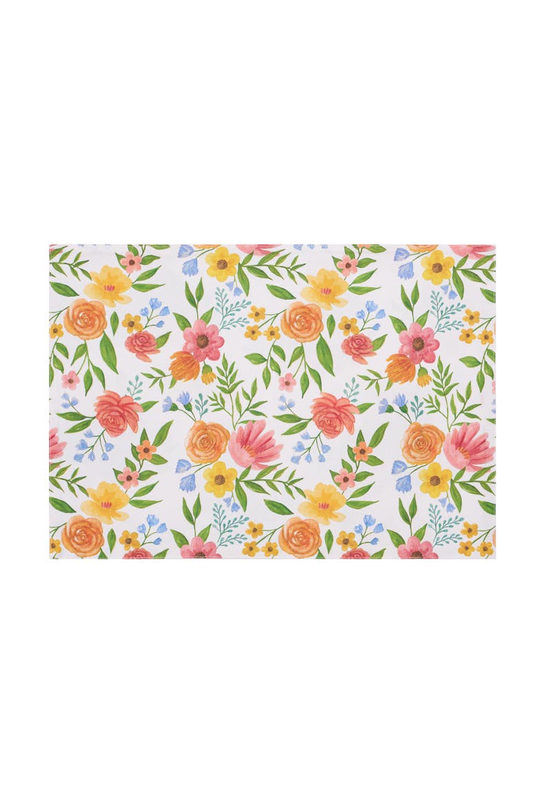 Spring Flora Easter Bunny Rabbit Single Placemat Springtime, 14" x 20", Alternate, color, White