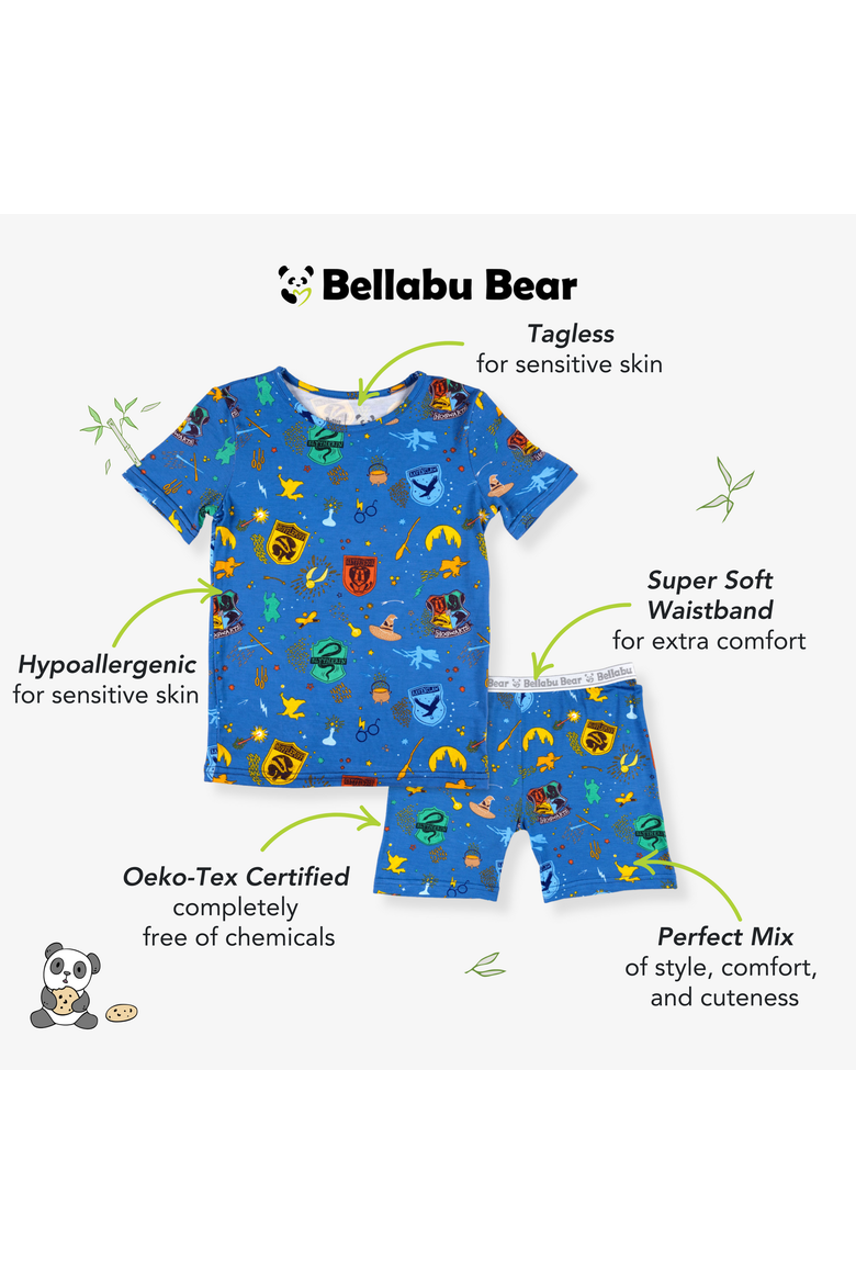 House Pride Kids 2-Piece Short Sleeve & Shorts Pajama Set, Alternate, color, House Pride