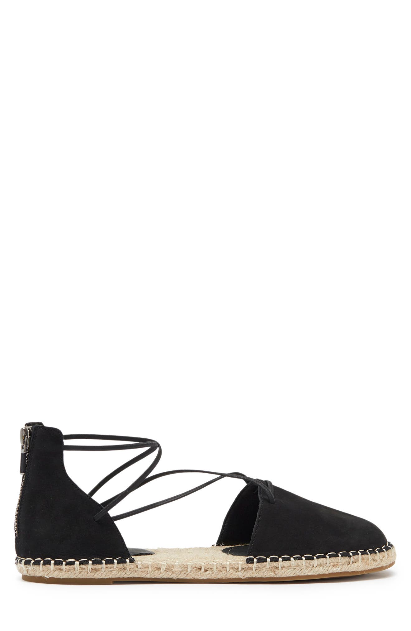 Eileen Fisher Lace-Up Espadrille Sandal, Alternate, color, Black