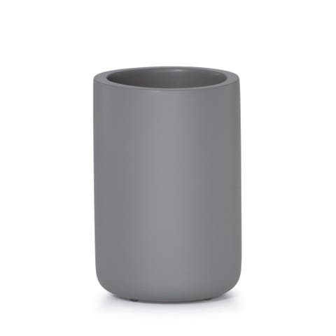 Domus Gray Matte Brush Holder