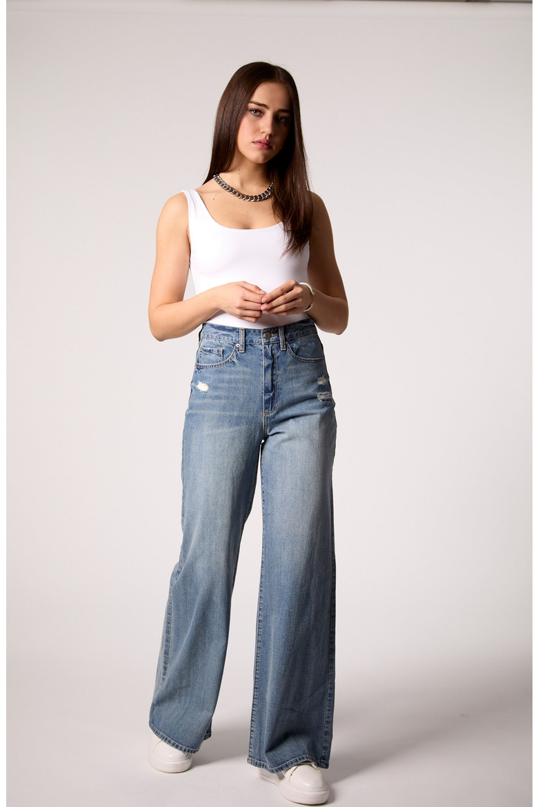 Waverly Mid Rise Wide Leg Jean, Alternate, color, Dallas